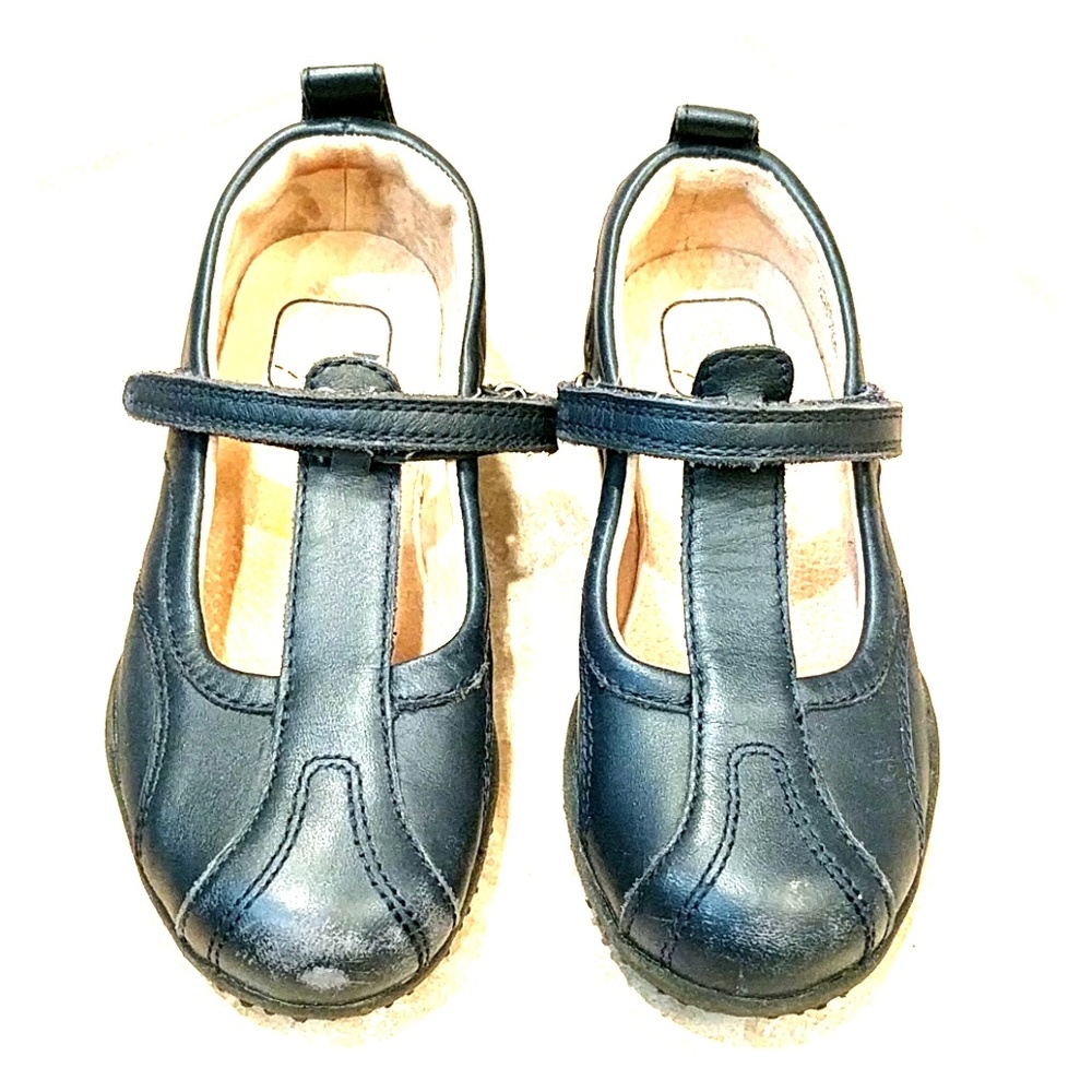 Stride Rite girls navy genuine leather shoes